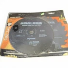 Black & Decker 7 1/4 Precision Steel Circular Saw Blade Plywood Pk 20T, 140T New. Price: $8.98.
