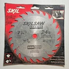Skil 75724 Teeth 7-1/4" Carbide Circular Saw Blade Framing Rip Cross Cuts New. Price: $19.95.