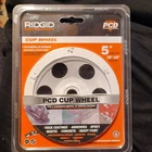 Ridgid Pcd Cup Wheel 5IN 5/8IN Arbor 36 Grit Polycrystalline Diamond 12000RPM New. Price: $33.77.