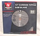 Neiko Tools 12"CARBIDE Tipped Saw Blade 80 Tooth New Original Package #10768A Open. Price: $16.40.