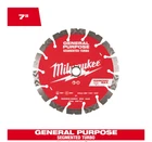 Milwaukee 7" Diamond Max Segmented Turbo, General Purpose Blade - 1 Pc New. Price: $34.81.