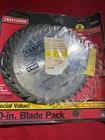 Craftsman 29283 Dyanite Carbide 10" X 40 Tooth Circular Saw Blade New Open. Price: $20.00.