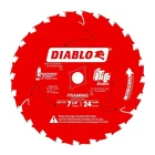 Diablo D0724A Framing Saw Blade For Wood 7-1/4" X 24-TOOTH, Thin Kerf New. Price: $11.00.