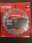 Craftsman 18T Carbide Circular Saw Blade, 1/2 Inch, Framing CMAS265018 New. Price: $10.00.
