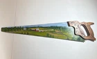 Disston D-8 Saw, Hand-painted Farm Scene, Steel Blade, 30IN Wood Handle Used. Price: $75.64.