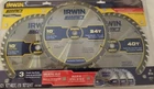 Irwin 3PC. Blade Set - 10" X 40 Tooth 24 Circular Saw 1989742 New. Price: $33.00.