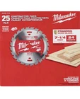 Milwaukee 48-40-1713 7-1/4" 24T Framer Circular Saw Blade Contractor Pack -25PK New. Price: $149.00.