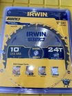 Irwin 14233 10" 24 Circular Saw Blade, Steel New. Price: $21.24.