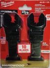 Milwaukee 1-3/8 In. High Carbon Steel Universal Fit Japanese Teeth Hardwood Cutt New. Price: $97.99.