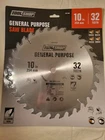 New Tool Shop C2 Carbide Tipped 10" General Purpose Blade (32 Teeth). Price: $8.00.