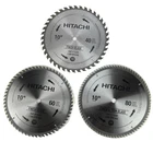 Lot Of 3X Hitachi 10" Finish Saw Blades 115203, 115204, 115205 40/60/80 Teeth Used. Price: $40.00.