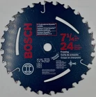 Bosch CB724AB 7-1/4 Tooth Atb Framing Saw Blade 5/8" Diamond Knockout Arbor New. Price: $9.39.