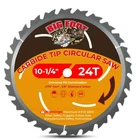 Big Foot 1/4 Circular Saw Blade 24 Tooth Carbide Tipped 10.25 Inch, Silver New. Price: $58.99.