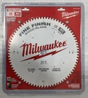 Milwaukee 48-40-1224 In. 80T Fine Finish Circular Saw Blade New. Price: $44.00.