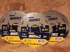 Lot Of 3: Irwin 7-1/4" 24T Tungsten Carbide Steel Circular Saw Frame Blades New. Price: $29.95.