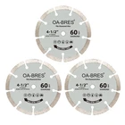 3PACK 4-1/2-INCH 60-GRIT Diamond Compact Circular Saw Blade With 3/8-INCH Arbor, New. Price: $22.94.