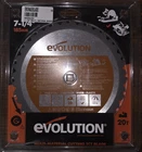 Evolution Power Tools Rageblade 7-1/4"X20TX20MM Arbor, Multi-material Tct New. Price: $39.99.