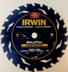 Irwin 7-1/4" X 24 Tooth Weldtec Construction Circular Saw Blade *new* Open. Price: $10.00.