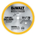 Dewalt DW9053 5-3/8-INCH 80 Tooth Paneling And Vinyl Cutting Steel Saw Blade New. Price: $15.19.