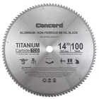 Concord Blades ACB1400T100HP 14" 100T Tct Non-ferrous Metal Saw New. Price: $78.97.