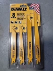 Dewalt Reciprocating Saw Blade Kit Pc. Model DWA4898 Wood Metal Pvc Usa (read) Used. Price: $13.88.