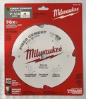 Milwaukee 48-40-7000 1/4" 4-TOOTH Circular Saw Fiber Cement Blade New. Price: $34.90.