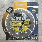 Oldham Max Life 550C42410 5-1/2" 24T Carbide Cordless Saw Blade 10MM New. Price: $14.00.