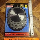 Craftsman 9 32523 7-1/4 In Carbide Tipped Circular Saw Blades 4PACK New. Price: $19.55.