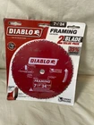 Diablo Framing Circular Saw Blade 2-PACK, 1/4", Thooth, D0724VPX *new*. Price: $14.99.