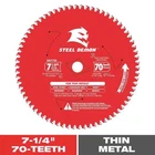 Diablo D0770F Carbide Tip Steel Teeth Circular Saw Blade 7-1/4 Dia. In. New. Price: $42.27.