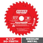 Steel Demon 5-1/2 In. X 30-TOOTH Metal Cutting Circular Saw Blade With Bushing New. Price: $43.57.