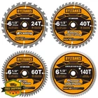 Ryltanks 6-1/2" Circular Saw Blade 4 Pack Mixed Tooth Count Wood Plastic New. Price: $42.99.