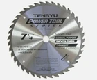 Tenryu 7-1/4" Carbide Tipped Saw Blade 40 Tooth Atb Finish Cross Rip 5/8" New. Price: $25.00.