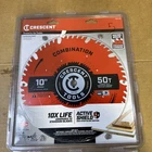 Crescent 10" X 50-TOOTH Combination Circular Saw Blade CSBCM-1050 New. Price: $25.00.