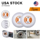 Diamond Turbo Cutting Disc Concrete Marble 2PCS 3''/75MM Cut-off Wheel Saw Blade New. Price: $14.95.