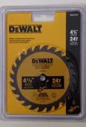 Dewalt DWA412TCT 4-1/2" 24T Carbide Wood Cutting Circular Saw Blade New Lot Of 3. Price: $30.00.