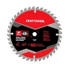 Craftsman 10 Inch 40T Carbide Circular Saw Blade/table With 5/8 New. Price: $55.99.