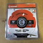 Crescent 10" X 6-TOOTH Fiber Cement Circular Saw Blade CSBFC-1006 K New. Price: $60.00.