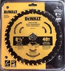 Dewalt 8-1/4 Inch 40-TOOTH Cross Cutting Saw Blade (DWA181440) New. Price: $24.99.