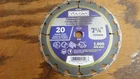 (4) Vulcan 7-1/4" 20T Fast Cut Framing & Ripping Carbide Teeth Saw Blades New. Price: $29.99.