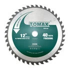 Tomax 12-INCH Tooth Atb Finishing Saw Blade With 1-INCH 12" 40T, Silver New. Price: $44.41.