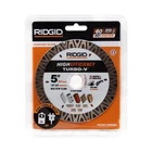 Ridgid Turbo-v 5 In. Rim Diamond Blade For Masonry High Efficiency Cutting Open. Price: $22.00.