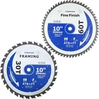 Catonrace 10" Wood Cutting Saw Blades Combo 2 Pack Combination Set 60T/30T New. Price: $29.25.