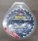Irwin 14035 7-1/4" 24T Saw Blade New. Price: $10.39.