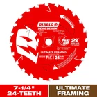 7-1/4IN. 24-TEETH Demon Framing/demolition Circular Saw Blade For Wood New. Price: $19.46.