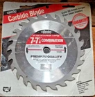 New Credo Carbide Blade 12325 24 Teeth 5/8" Arbor 7500 Rpm. Price: $9.98.