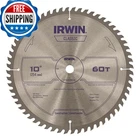 Irwin Tools Classic Series Carbide Table/miter Circular Saw Blade 10-INCH 60T New. Price: $67.60.