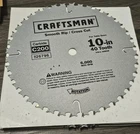 Craftsman 10" 40 Tooth C200 Carbide Tipped Miter Saw Blade 9-26796 Made In Usa New. Price: $25.50.