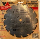 Vermont American #25610 Fire Tooth Master Combination 7-1/4", 5/8" Arbor New. Price: $14.95.