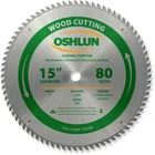 Oshlun SBW-150080 15-INCH Tooth Atb General Purpose Saw Blade Wi... Fast Ship New. Price: $131.99.